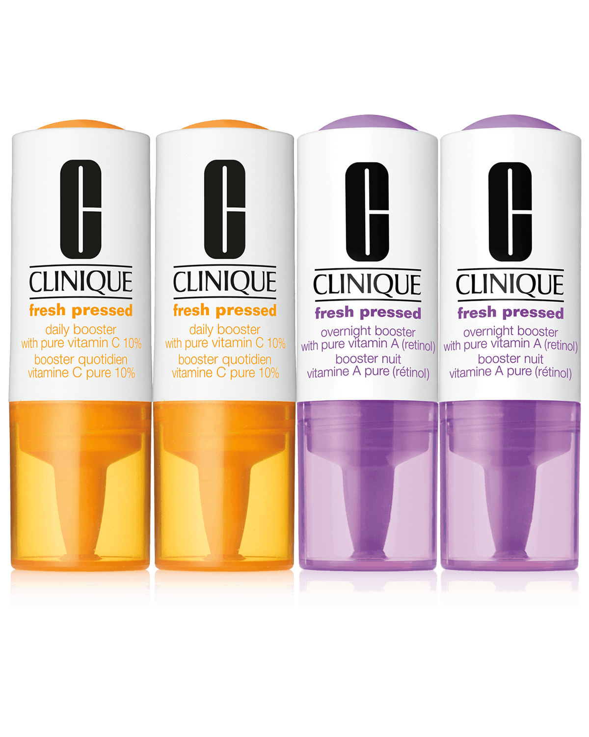Clinique Fresh Pressed Clinical™ Daily and Overnight Boosters With Pure Vitamins C 10% + A (Retinol) Éjszakai és Nappali Koncentrátum