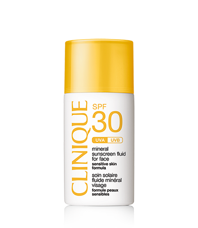 SPF 30 Mineral Sunscreen Fluid for Face <BR> Ásványi fényvédő arcra
