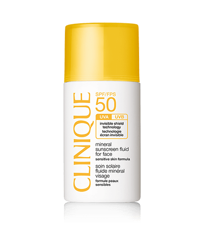 SPF 50 Mineral Sunscreen Fluid for Face <BR> Ásványi fényvédő arcra