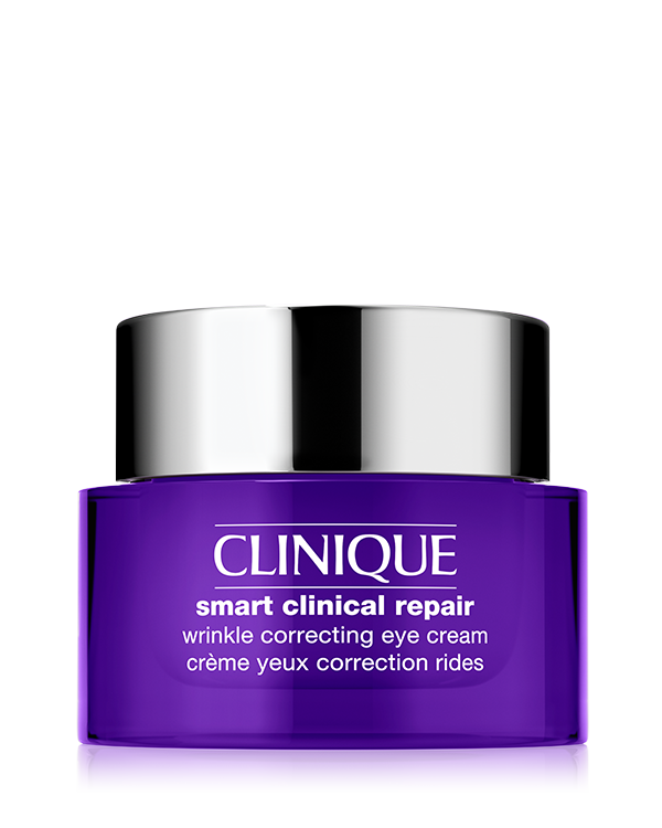 Clinique Smart Clinical Repair Wrinkle Correcting Eye Cream, Segít megerősíteni a bőr szerkezetét a simább, fiatalabbnak tűnő bőrért.