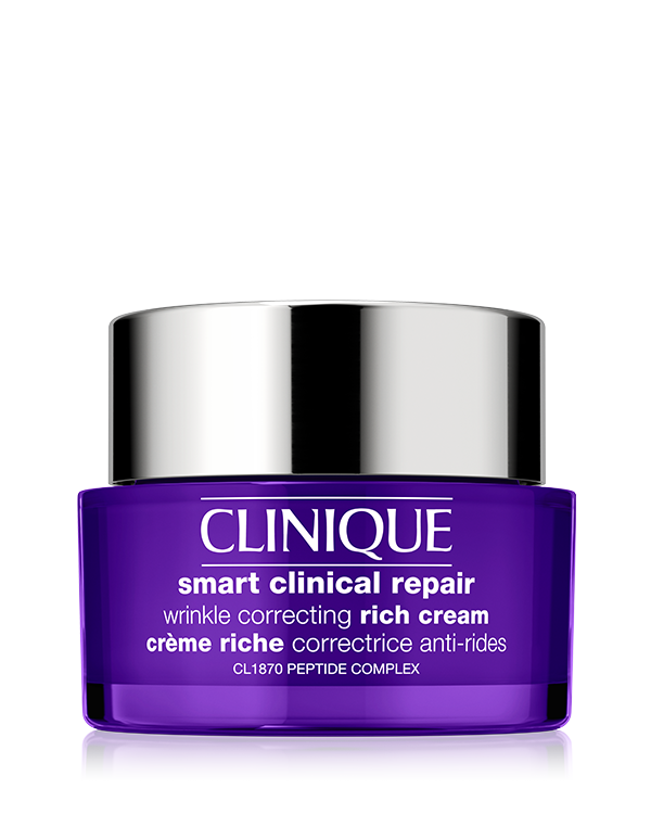 Clinique Smart Clinical Repair™ Wrinkle Correcting Rich Cream, Egy ránctalanító krém, mely erősíti és táplálja a bőrt a ránctalanabb, fiatalosabb megjelenésért.